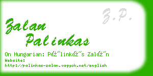 zalan palinkas business card